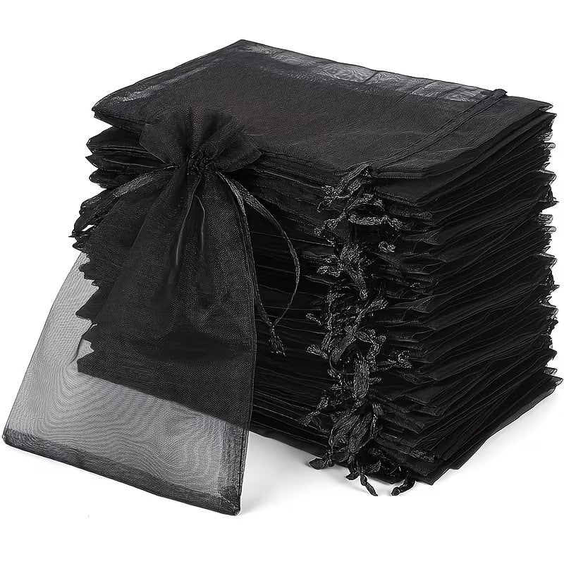 Saculet organza negru 7x9cm