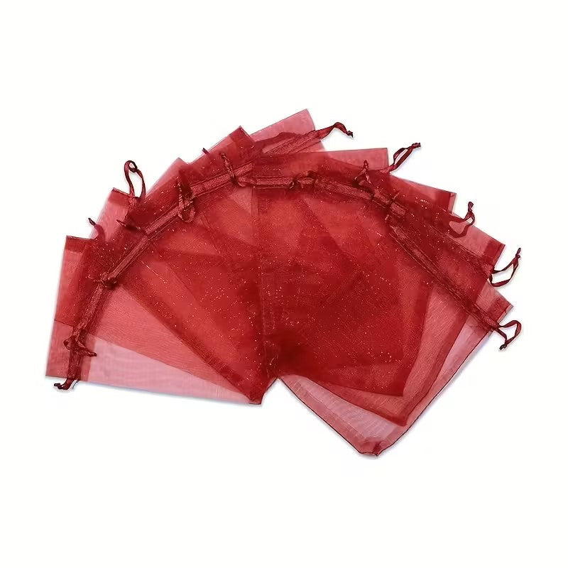 Saculet organza visiniu 5x7cm