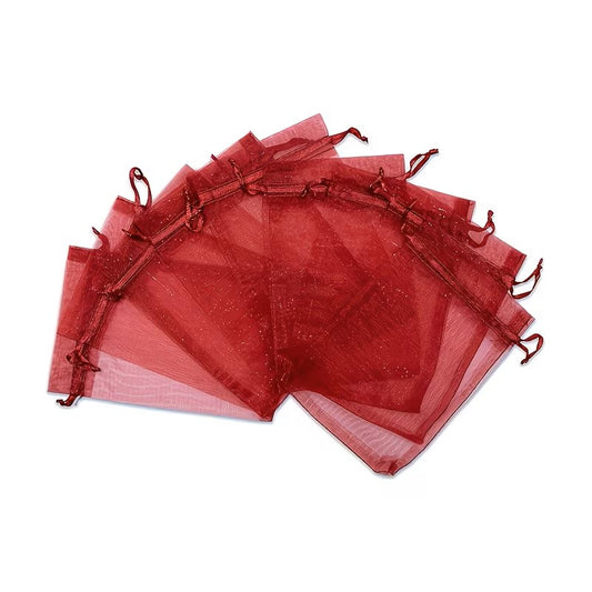 Saculet organza visiniu 7x9cm