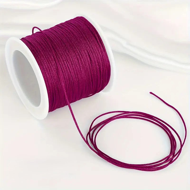 Snur Shamballa nylon fucsia 0.8mm rola 45m