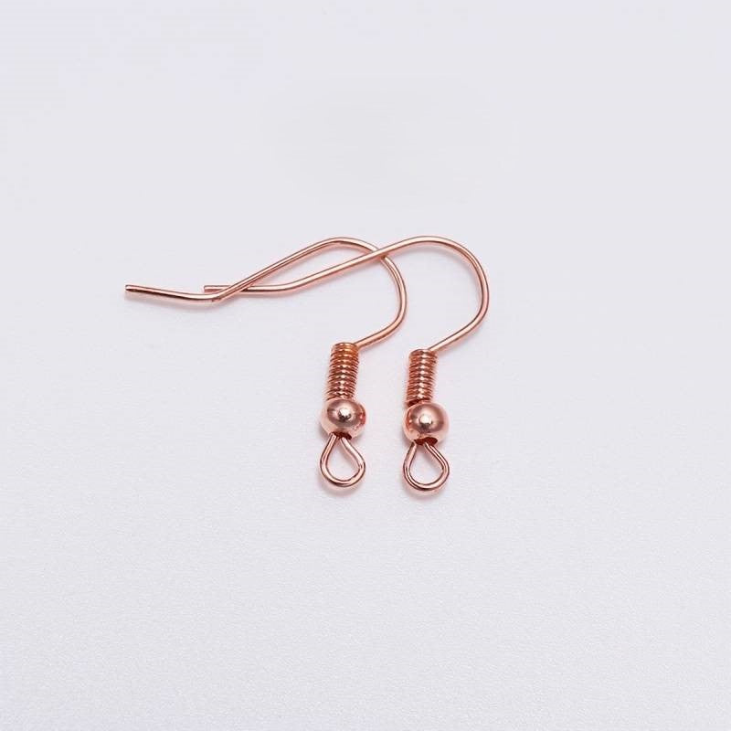 Tortite cercei cu bila si arc 20x18mm rose gold