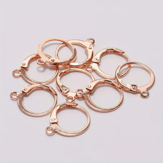 Tortite cercei leverback 15x12mm rose gold